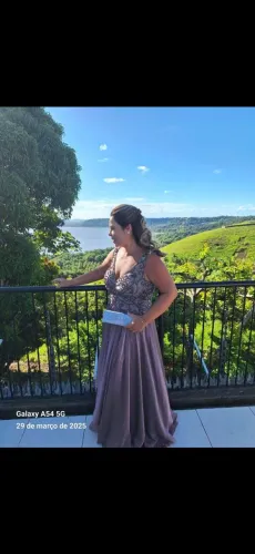 Vestido de madrinha rose 44