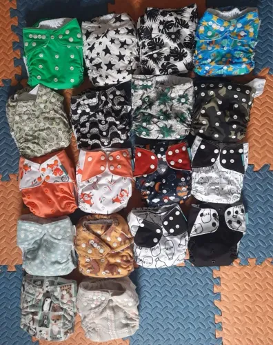 Fraldas ecológicas + absorventes