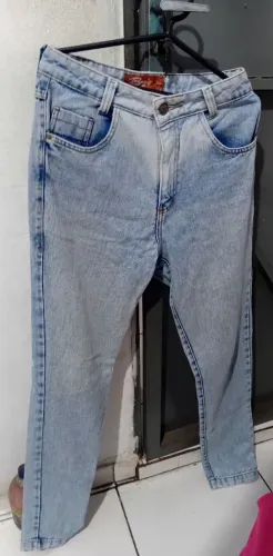 Calça Mom Jeans Marmorizada Clara
