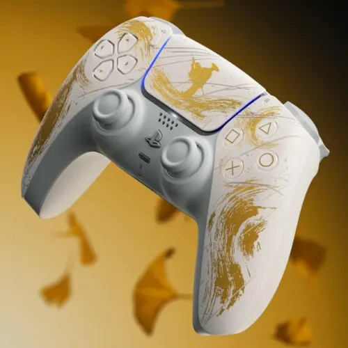 Controle sem fio DualSense® - Edição Limitada Ouro Ghost of Y?tei - PlayStation 5