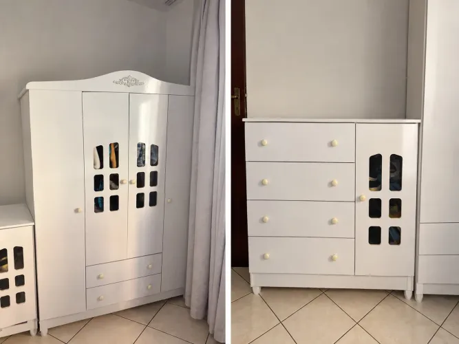 Vendo guarda roupa e cômoda de bebê 