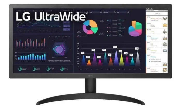 (Tela Gamer + Suporte Reforçado 2 Telas) Monitor LG UltraWide 26'' Full HD 2560x1080 HDMI