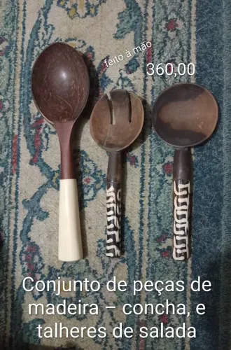 CONJUNTO DE PEÇAS ARTESANAIS ANTIGAS, PARA DECORAÇÃO