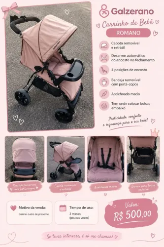 Carrinho de Bebê Galzerano