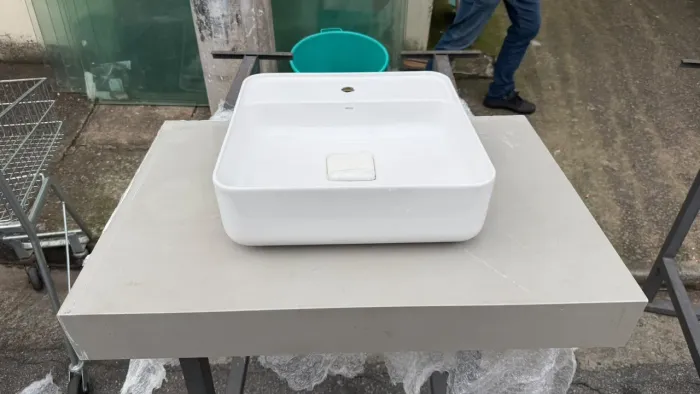 Pia Quartzo Cinza 80x55