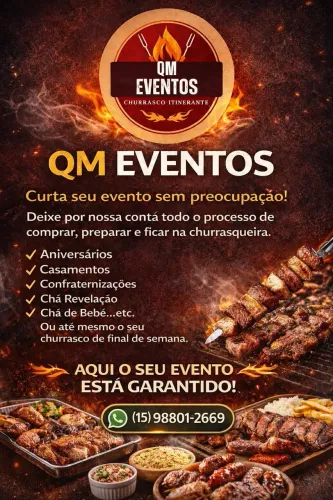 QM Eventos - Churrasqueiro e Serviços.