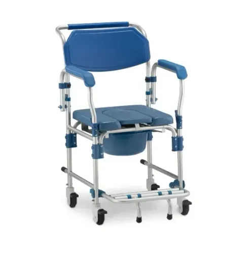 Cadeira de Banho em Alumínio até 150 Kg Assento 42 cm D60 Dellamed
