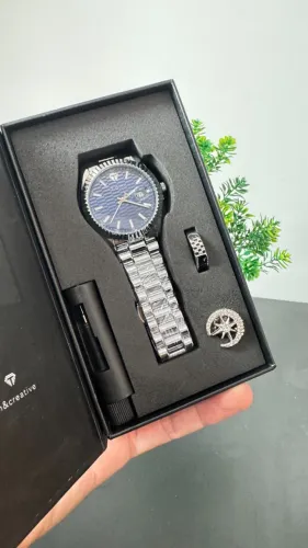 Relógio TOMI Masculino Azul - Kit Completo na Caixa | NOVO