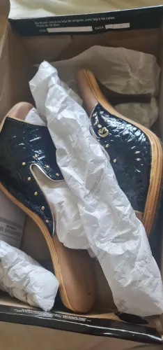 Tamanco marca CARMEN STEFFENS original couro