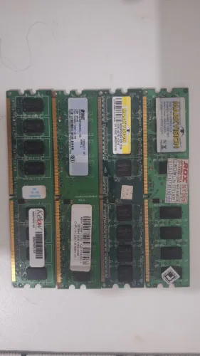 Lote de Memórias RAM DDR2 - 7GB + 2GB Notebook - 6 Memórias