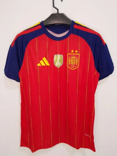 CAMISA DA SELEÇÃO DA ESPANHA DUAS ESTRELAS BICAMPEÃ MUNDIAL 2026