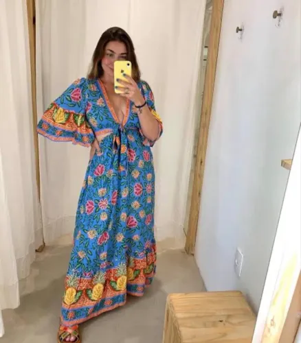 Vestido farm - estampa beleza em fruta