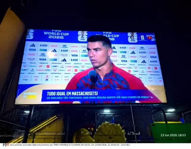 Leilão Judicial de Televisor Samsung 65", cor preta, lance inicial de 50%