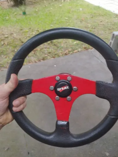 Volante shutt esportivo para carro, estria grossa