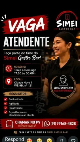VAGA - ATENDENTE