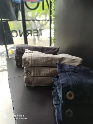 CALÇA SARJA ALGODÃO COM ELASTANO 