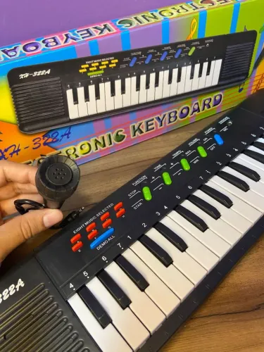 Teclado Infantil Musical 32 Teclas Keys Com Microfone