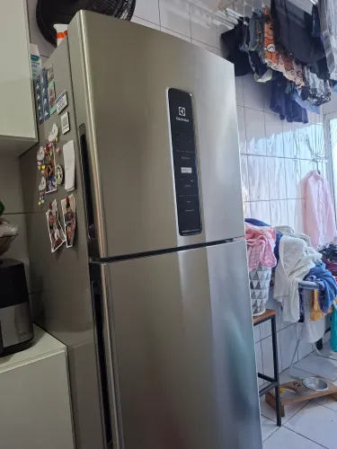 Geladeira Electrolux Frost Free Inverter 410l Inox Cor Inox