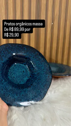 Pratos cerâmicas orgânicas