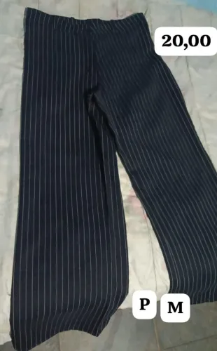 Calça social listrada tamanho P M
