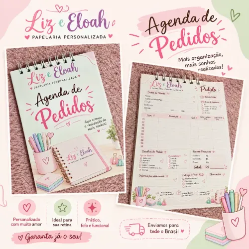 Agenda de pedidos personalizada