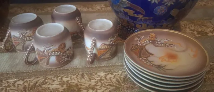 Jogo Xícaras Cafe Porcelana Japonesa Moryama