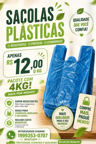 ? SACOLAS PLÁSTICAS REFORÇADAS - DIRETO DE FÁBRICA