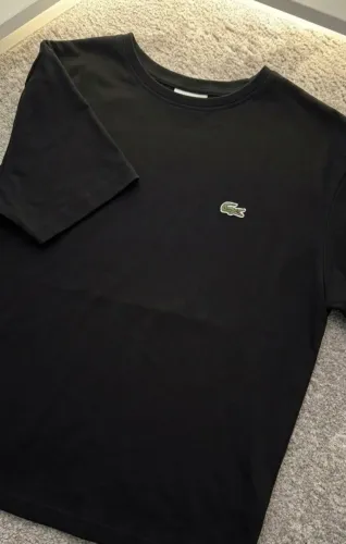 Camiseta Estilo Lacoste Preta Tam. G Unissex