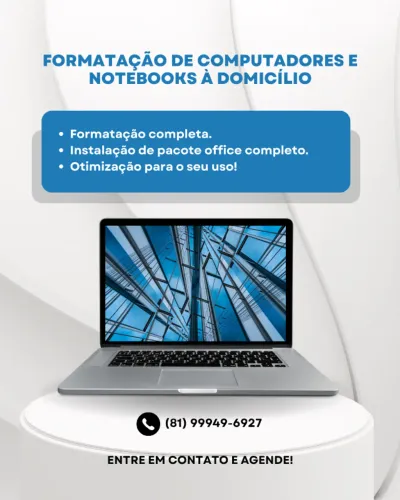 Formatação completa de Notebook e PC à Domicílio.