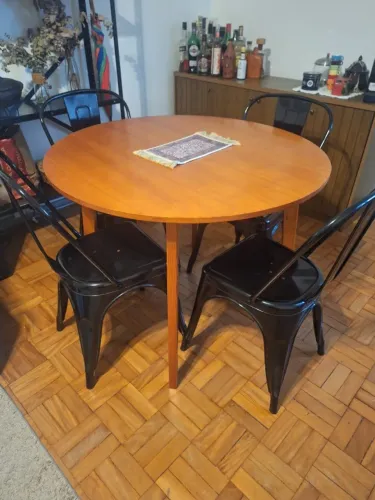 Mesa de Jantar Redonda - 4 lugares - Mobly