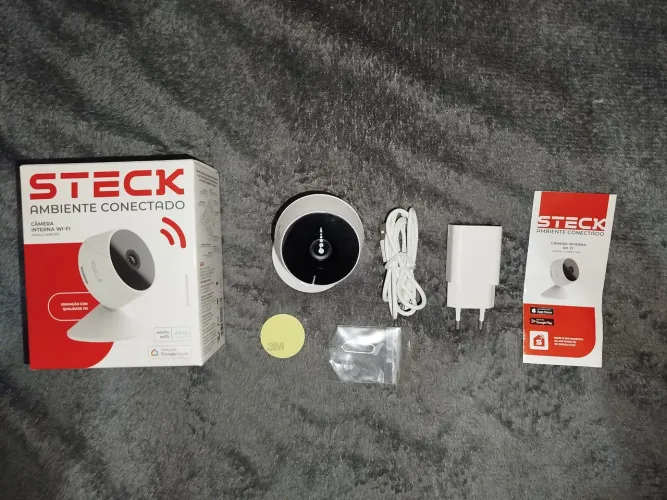 Nova - Câmera Inteligente Wi-Fi Steck | Visão Noturna | Alexa e Google