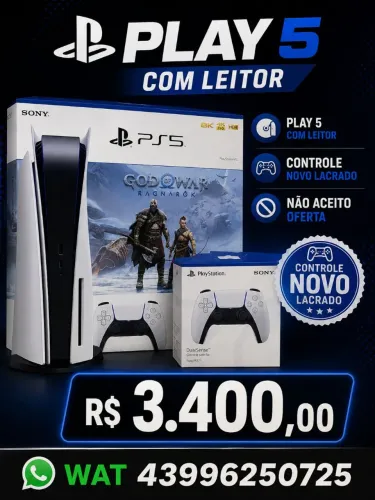 Controle preto novo lacrado do play 5