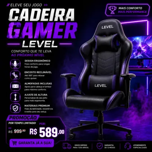 Cadeira Gamer Level
