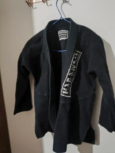 Kimono trançado preto infantil