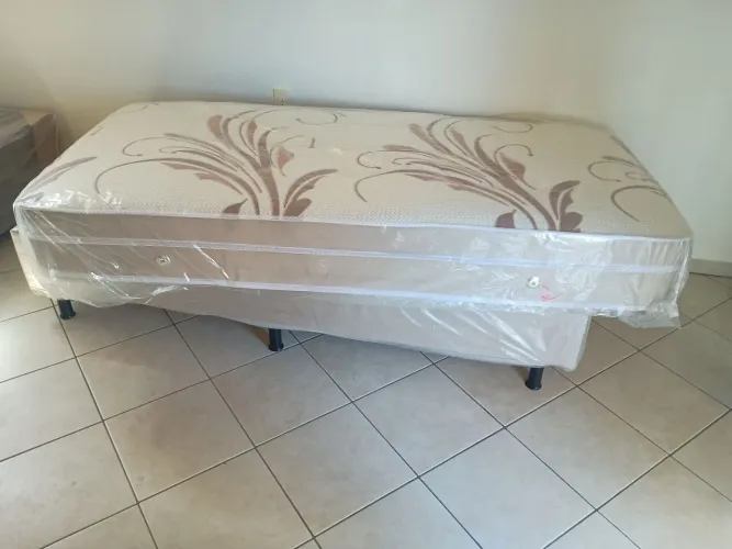 cama Box solteiro Novas conjunto molas ensacadas