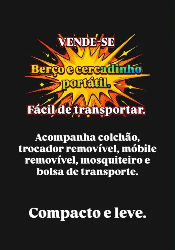 Berço-Cercadinho portátil 