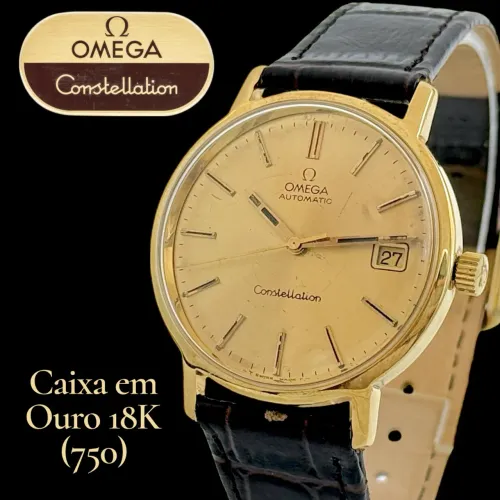 Relógio Omega Consteletion caixa em ouro 18k maciço