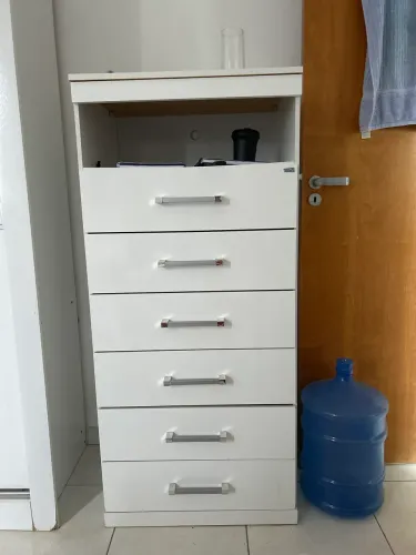 Cômoda/Rack 6 Gavetas Cor Branco Usado Ótimo Estado
