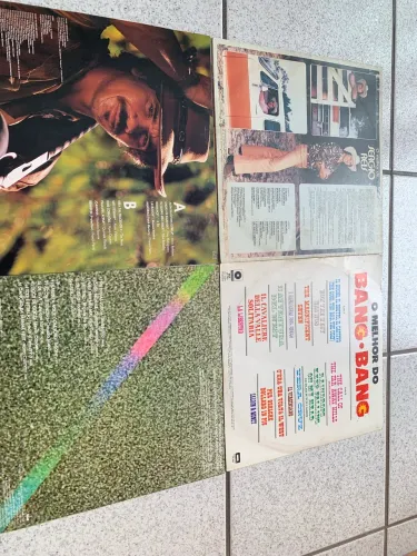 Lote 04 disco vinil Raridade Temas de novela e Bbang ; Sérgio Reis.