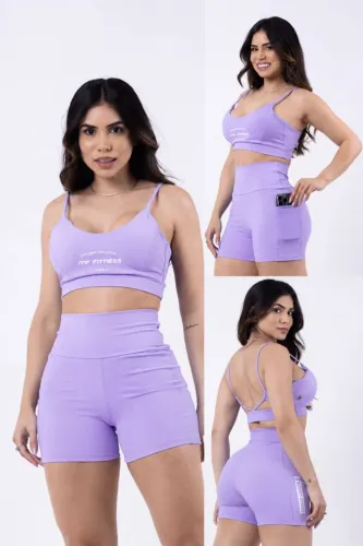 Conjunto fitness em poliamida MF fitness