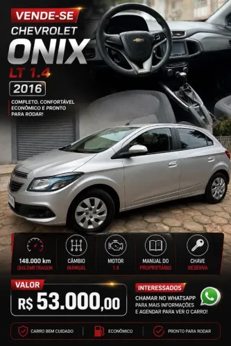 Chevrolet Onix Hatch LT 1.4 8V Flex Power Mec. 4P 2016