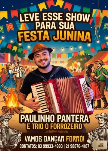 SHOWS FESTA JUNINA PAULINHO PANTERA O SANFONEIRO 