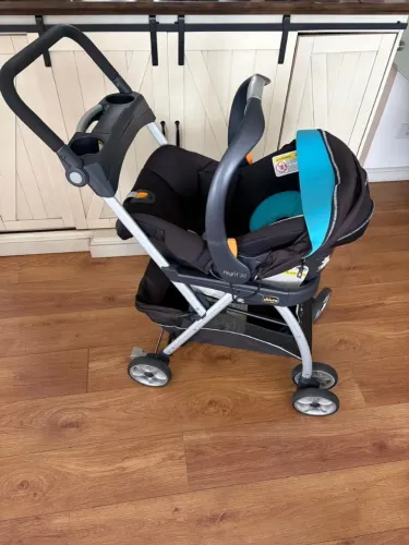 Combo Chicco: Carrinho Estrutura Caddy Frame + Bebê Conforto KeyFit 30 + Base.