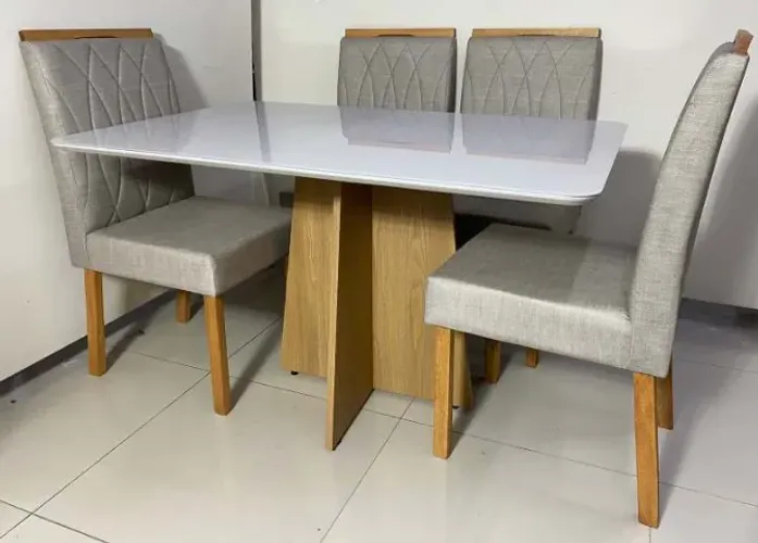 Mesa Narnia.DaSala 03 100x80 Tmp Malaga MDF.Vdr e Base Perola Menor MDF.BP Imbuia Mel.Off