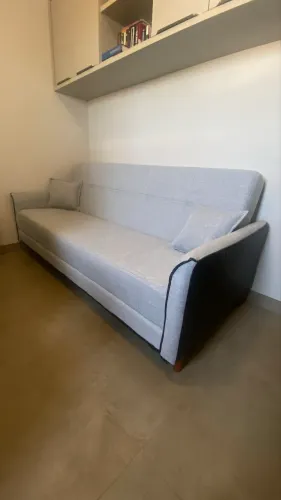 Sofá Cama Linho Rústico