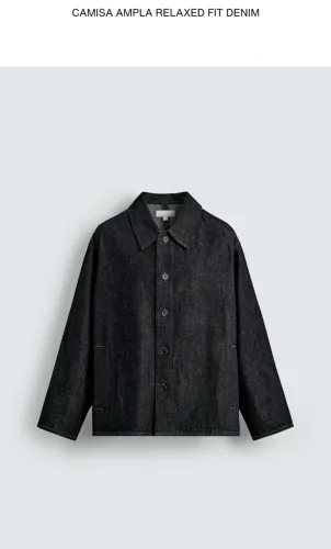 ZARA - CAMISA AMPLA RELAXED FIT DENIM