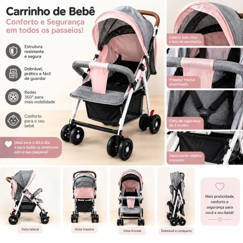 CARRINHO DE BEBÊ - POUCO USADO | EXCELENTE ESTADO