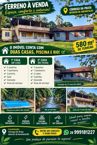 Vende terreno em córrego da prata interior de Anchieta ES