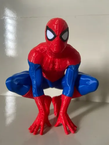 Homem aranha de cócoras