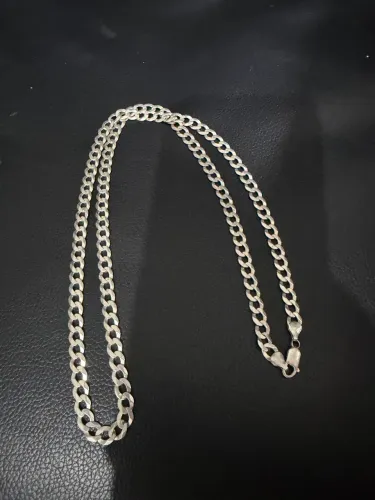 Cordão de prata Grumet 70cm